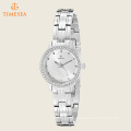 Women′s Silver-Tone Watch with Self-Adjustable Bracelet 71234